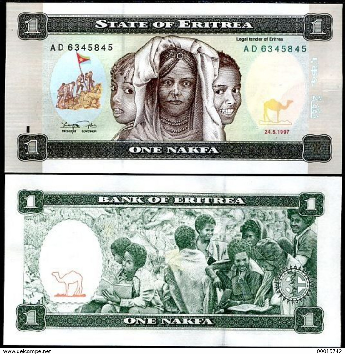 ERITREA 1 NAKFA 1997 P-1 UNC  D-252 - Erythrée