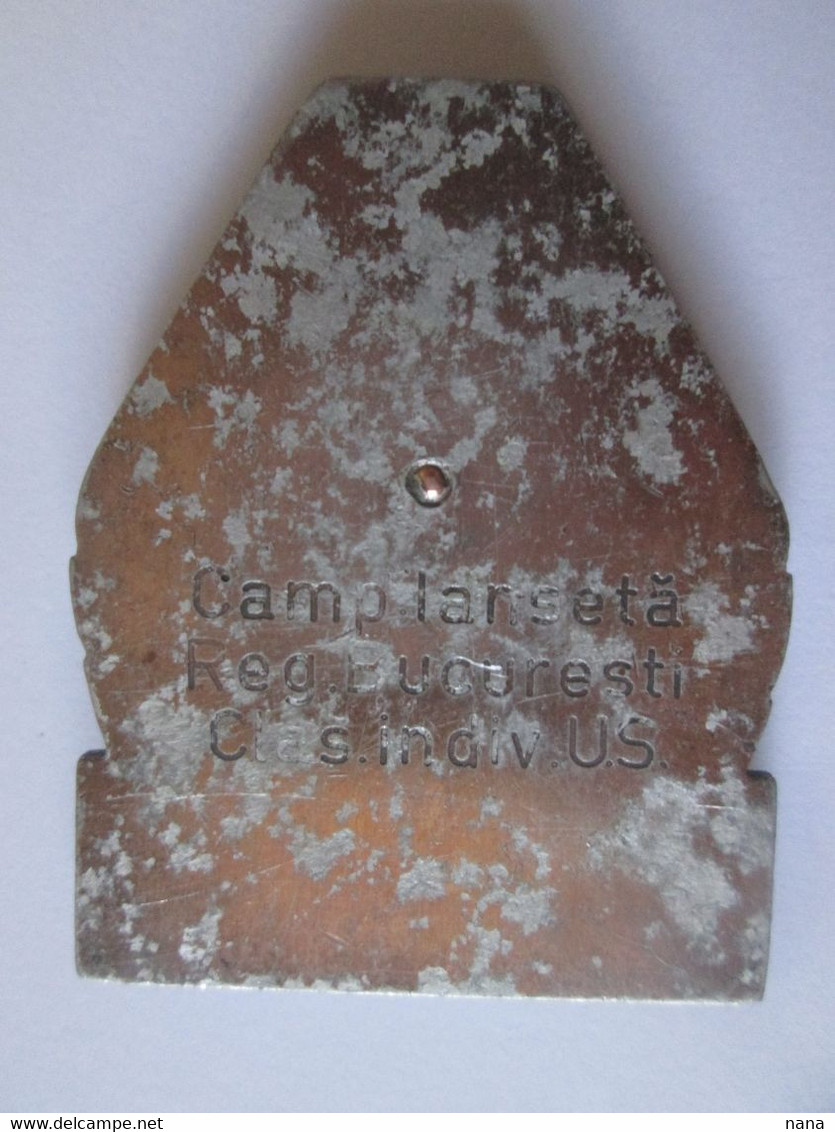 Romanian Medal Angling Championship 1961/Roumanie Medaille Championnat De Peche A La Ligne 1961,dim.=52 X 41 Mm - Otros & Sin Clasificación