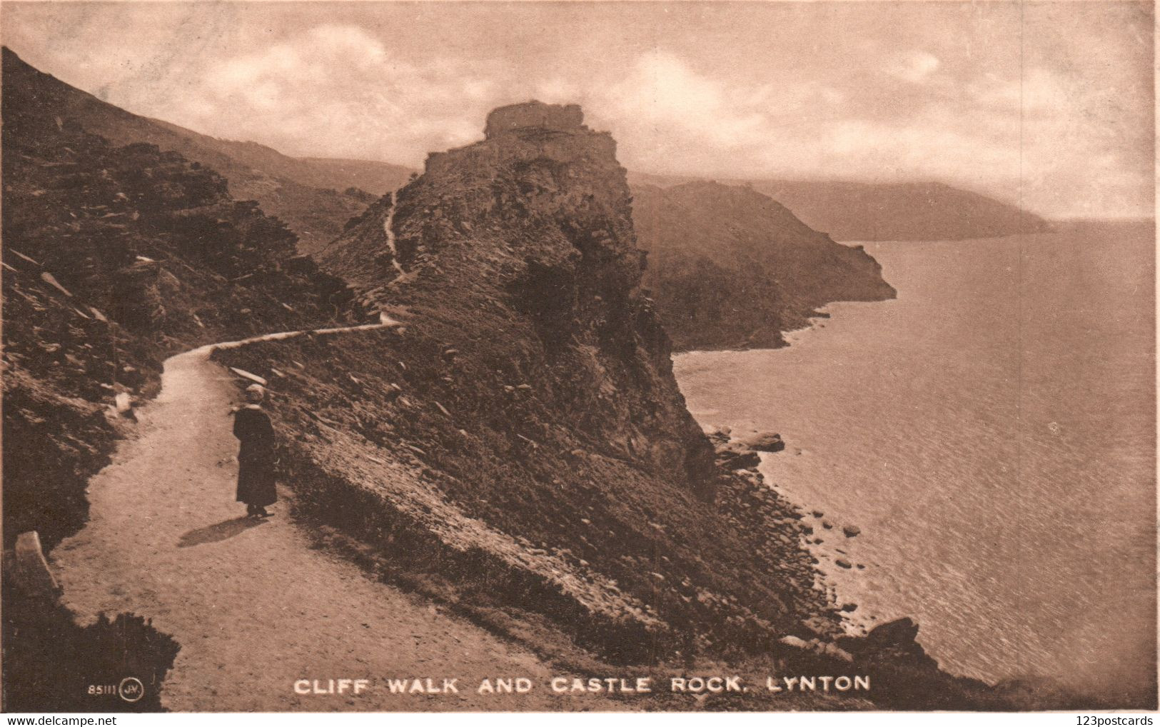 UK - Lynton - Cliff Walk And Castle Rock - RARE! - Lynmouth & Lynton