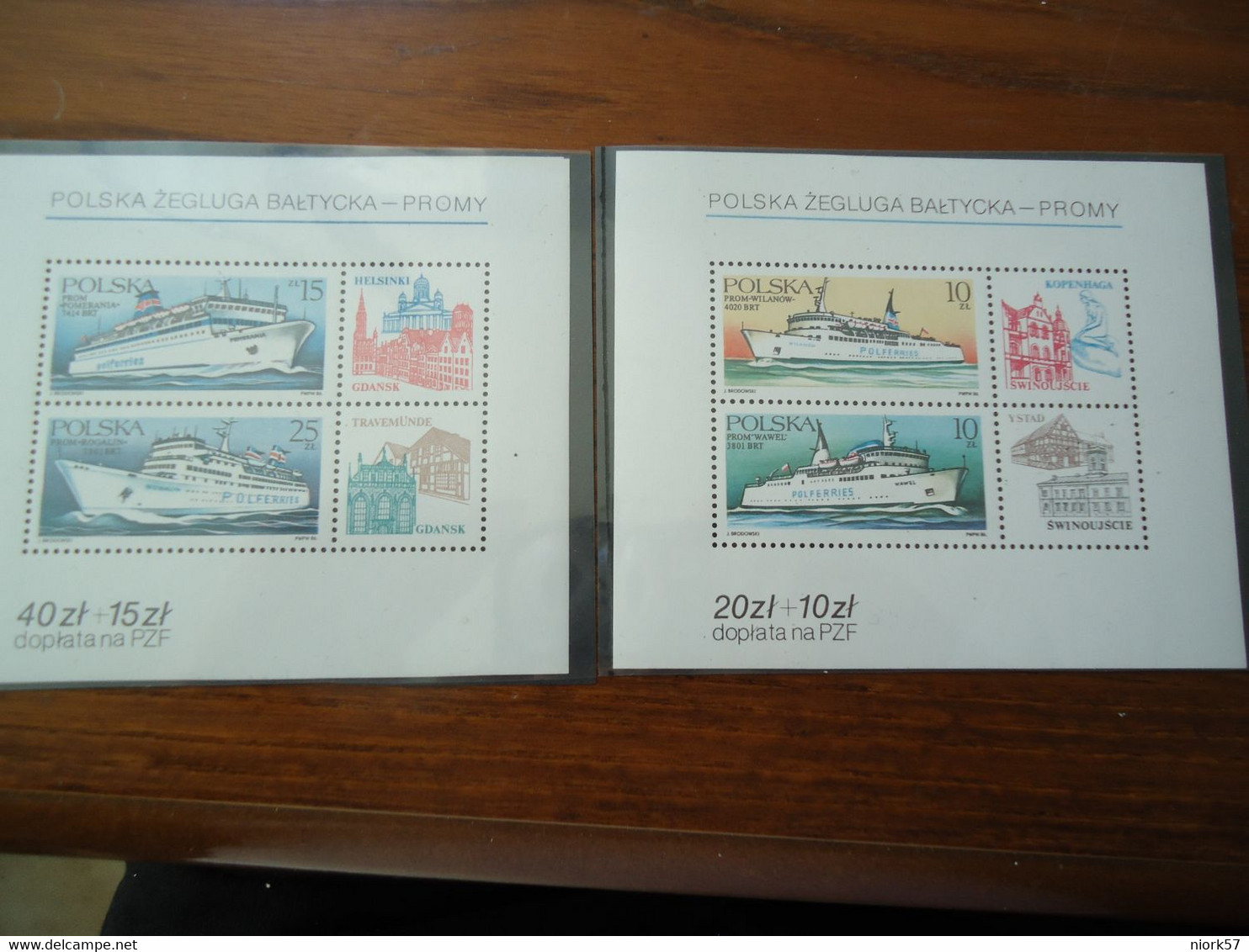POLAND 2 MNH   SHEET SHIPS SHIP 1986 - Hojas Completas