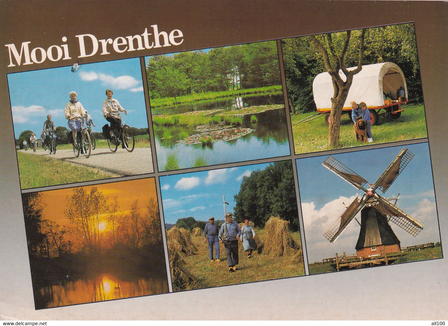 A17771- MOOI DRENTHE, HOLSLOOT, THE NETHERLANDS, WIND MILL, POST CARD, USED, SENT TO FREIBURG, DEUTSCHLAND, 1989 - Coevorden