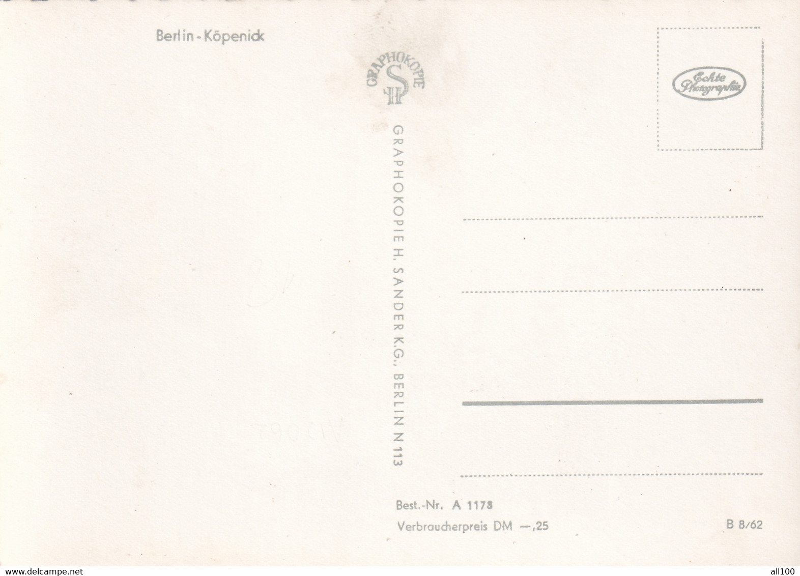 A17763 - BERLIN, KOPENICK GRUSSEN VOM NEUEN MUGGELTURM, POST CARD, UNUSED - Koepenick