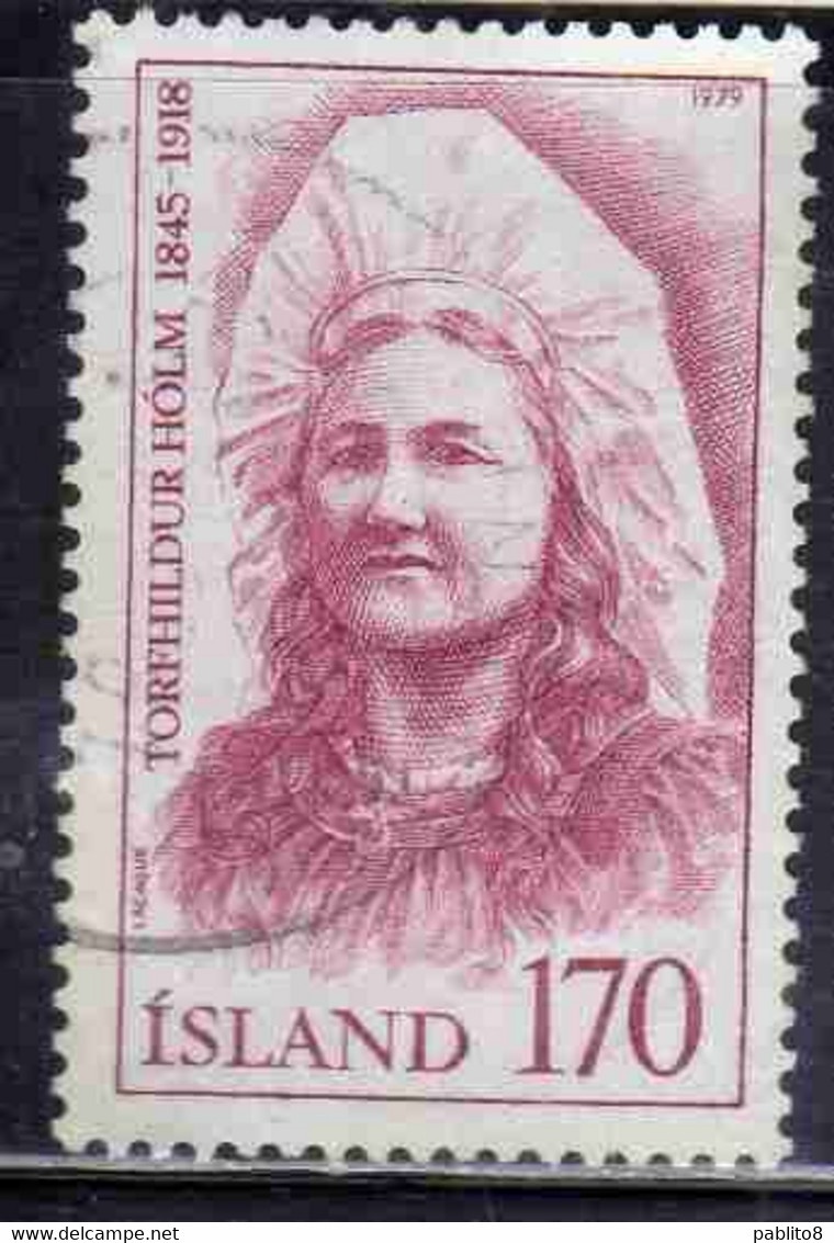 ISLANDA ICELAND ISLANDE ISLAND 1979 TORFHILDUR HOLM 170k USED USATO OBLITERE' - Oblitérés