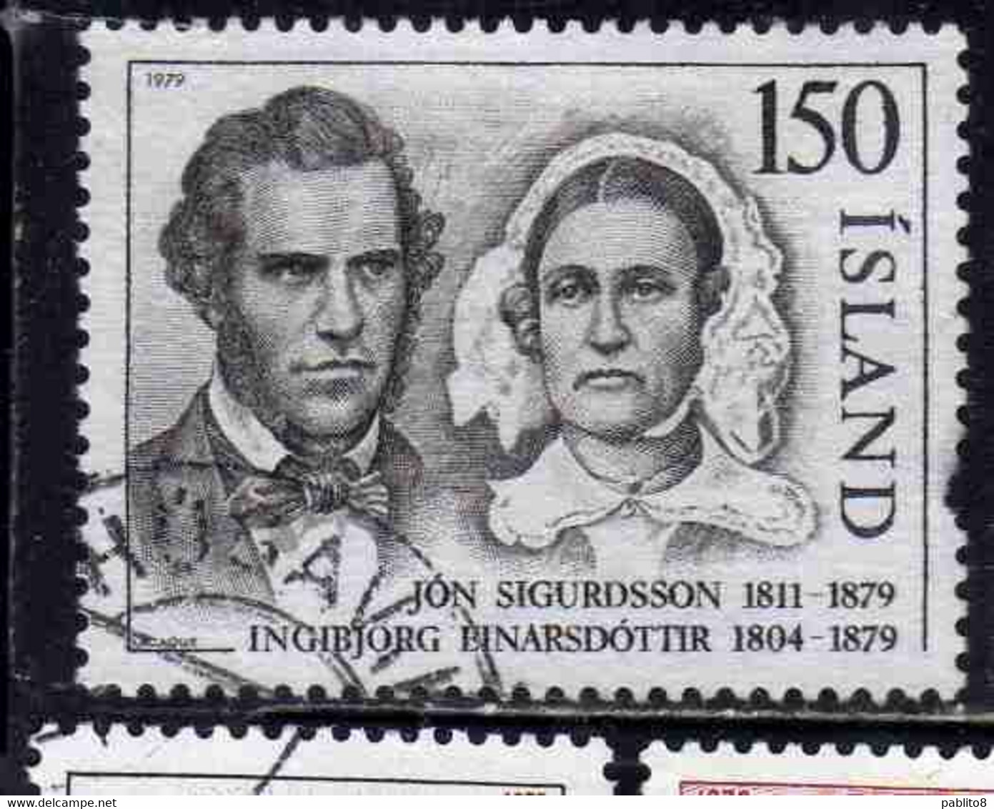 ISLANDA ICELAND ISLANDE ISLAND 1979 JON SIGURDSSON AND INGIBJORG EINARSDOTTIR 150k USED USATO OBLITERE' - Usati