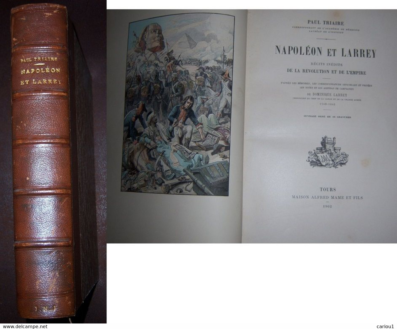 C1 NAPOLEON Triaire NAPOLEON ET LARREY Relie ILLUSTRE 1902 Medecine - Français