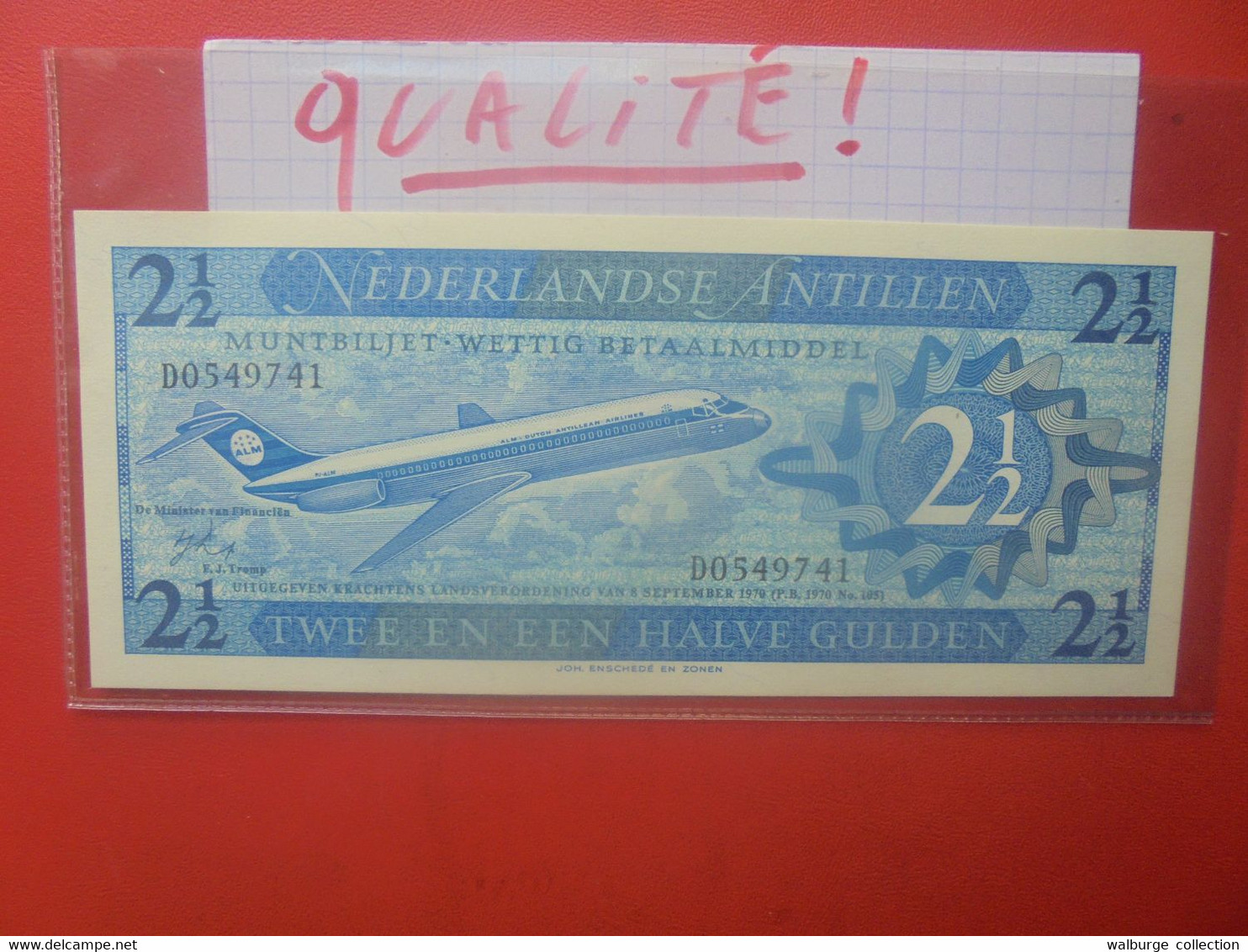 ANTILLES NEERLANDAISES 2 1/2 GULDEN 1970 Neuf-UNC (L.10) - Niederländische Antillen (...-1986)