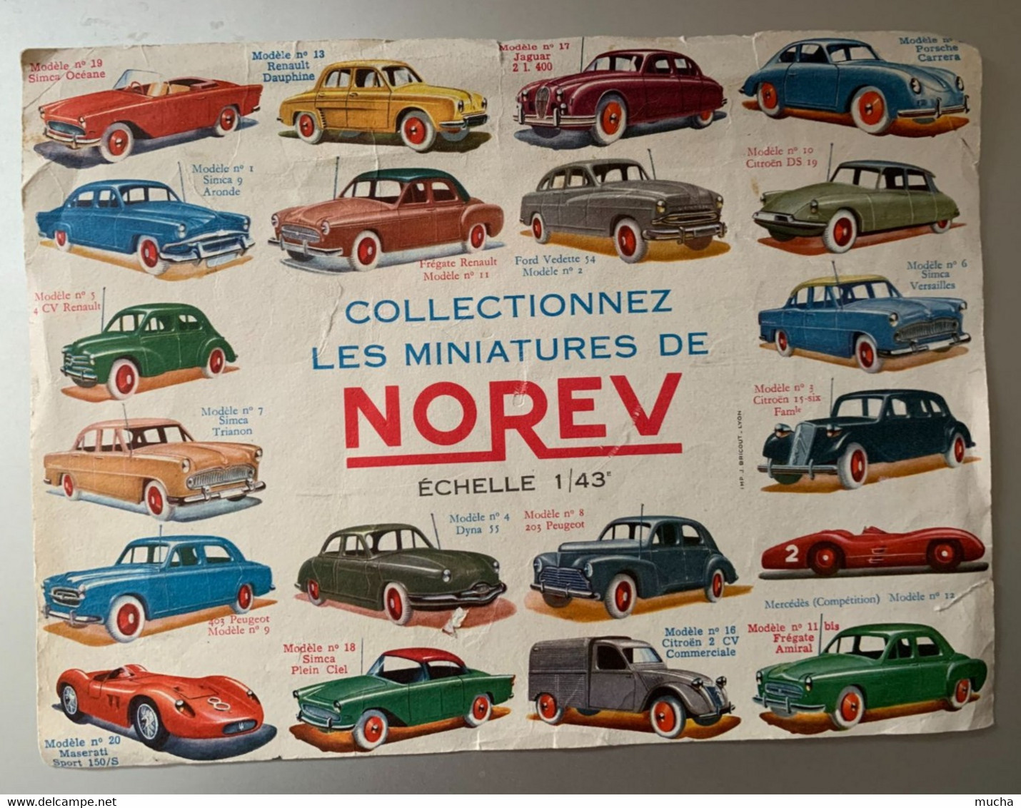 32 - Buvard  Collectionnez Les Miniatures NOREV échelle 1/43   !!!! Plis état Moyen - Auto's