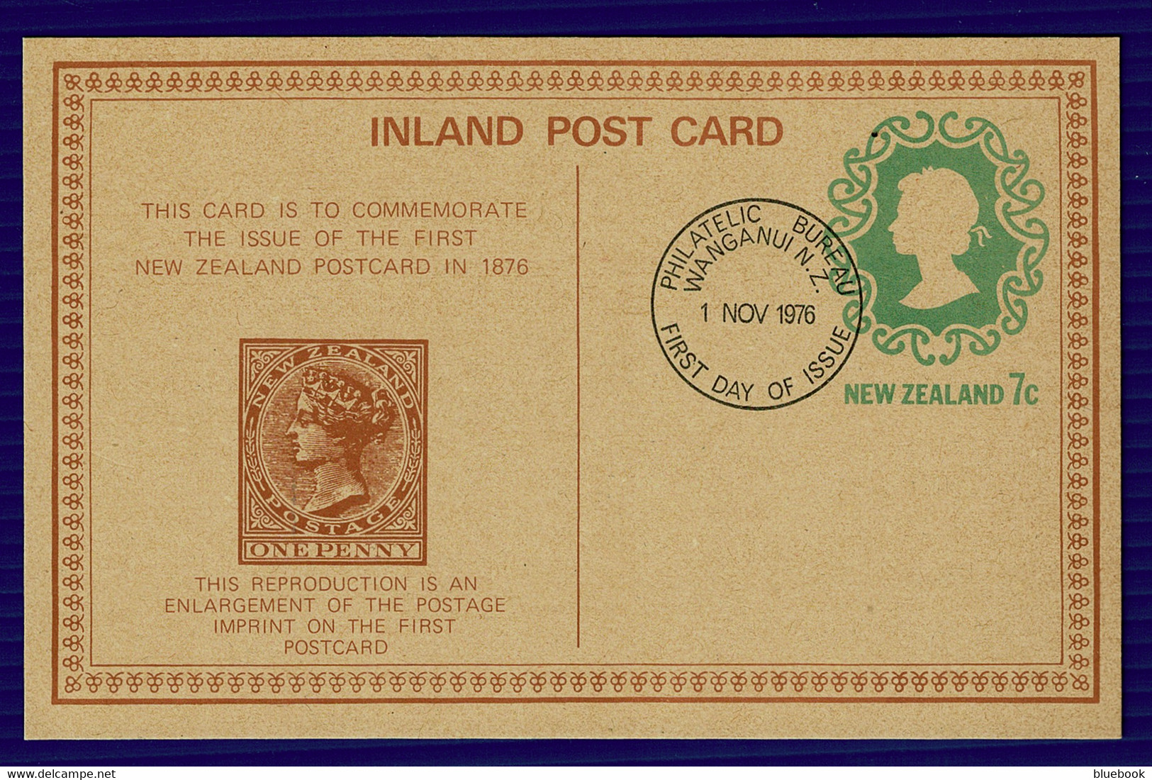 Ref 1566 - 1976 New Zealand - Special 7c Postal Card - Covers & Documents