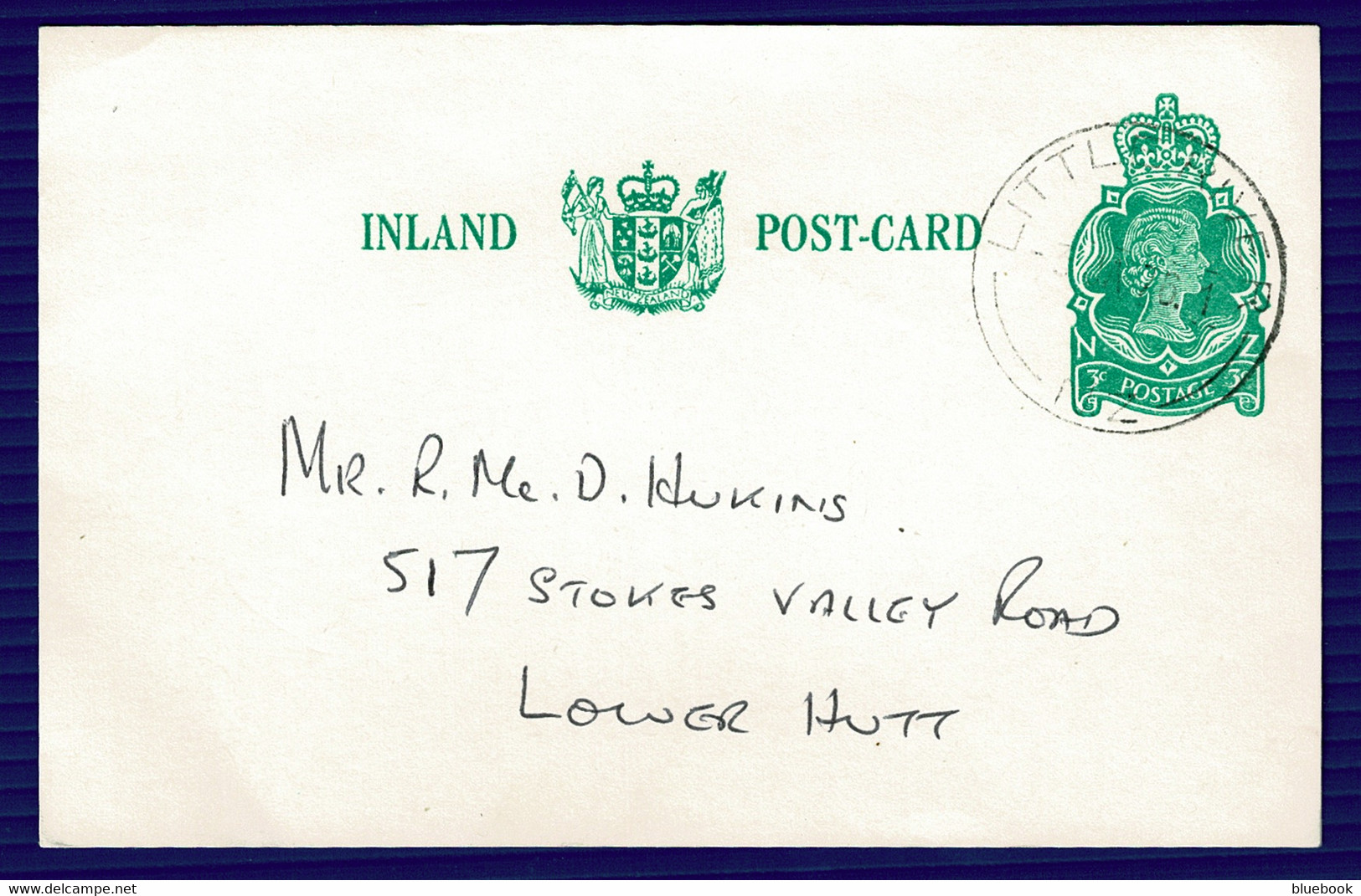 Ref 1566 - 1975 New Zealand 3c Postal Stationery Card - Little River Postmark To Lower Hutt - Covers & Documents