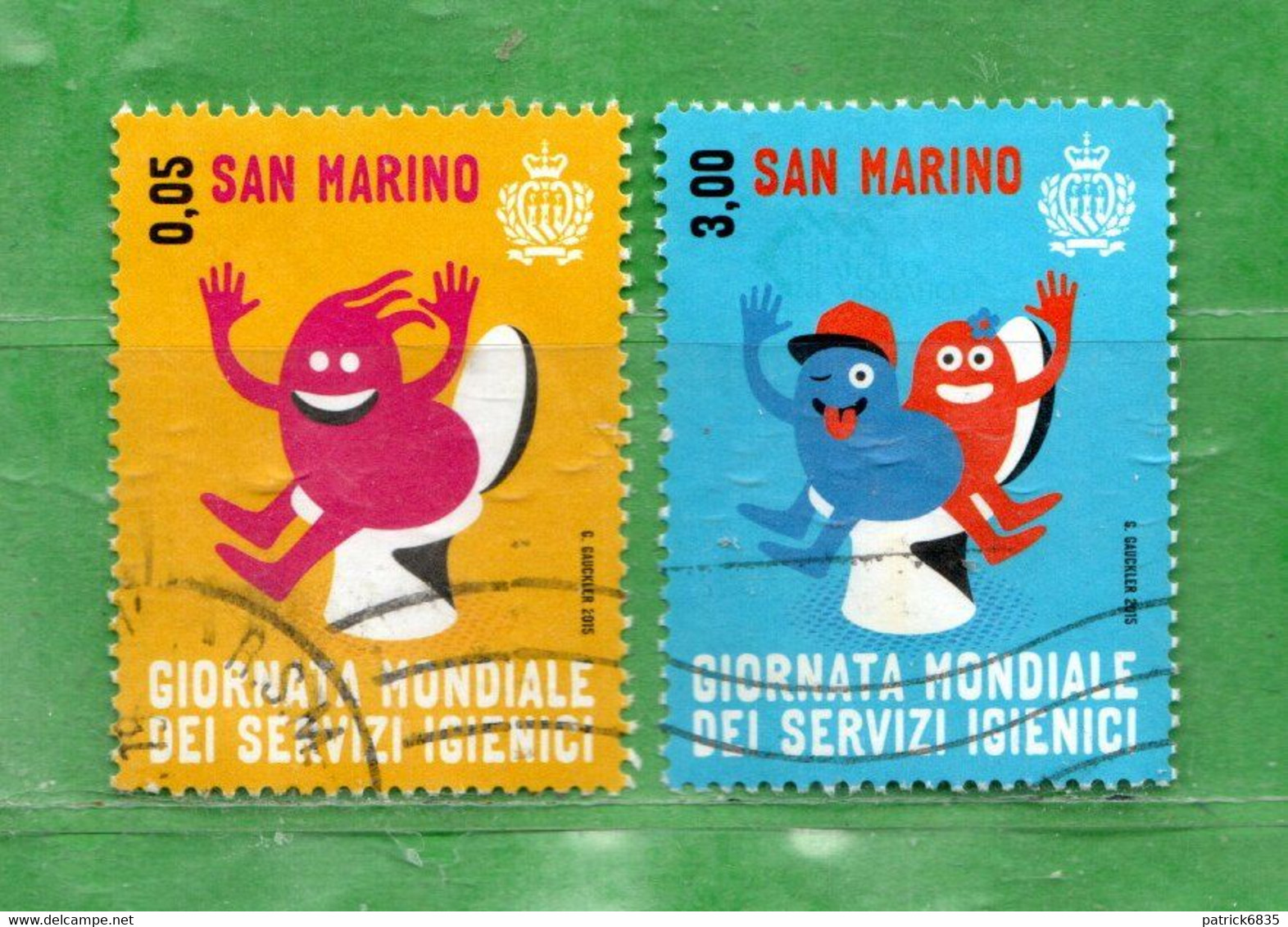 S.Marino ° 2015 -  Giornata Mondiale Dei Servizi Igienici. Unif. 2478-2480.  Usato - Usati