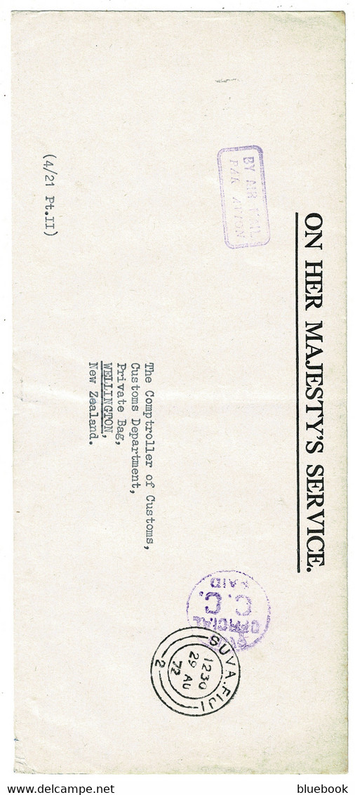 Ref 1567 - 1972 OHMS Cover Suva Fiji To Wellington New Zealand - Covers & Documents
