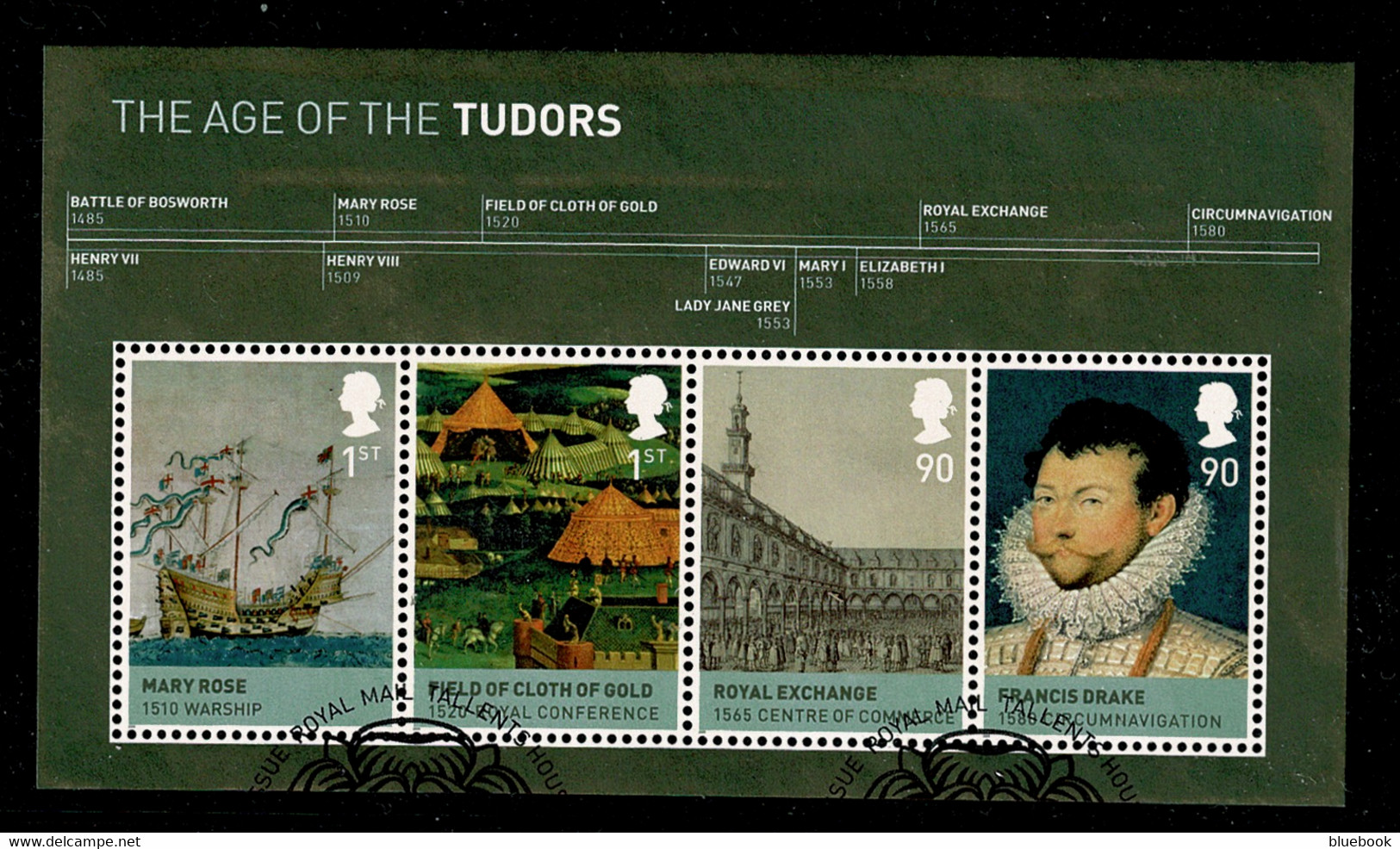 Ref 1568 - GB 2009 - Kings & Queens Miniature Sheet  - SG M2930 Used Stamps - Usados
