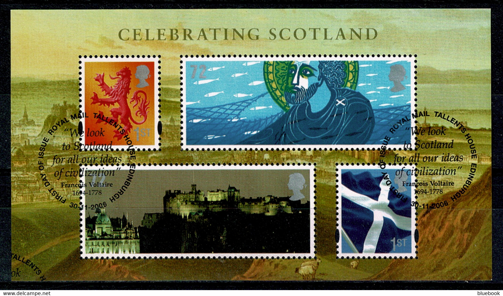 Ref 1568 - GB 2009 - Scotland Miniature Sheet  - SG S153 Used Stamps - Usados