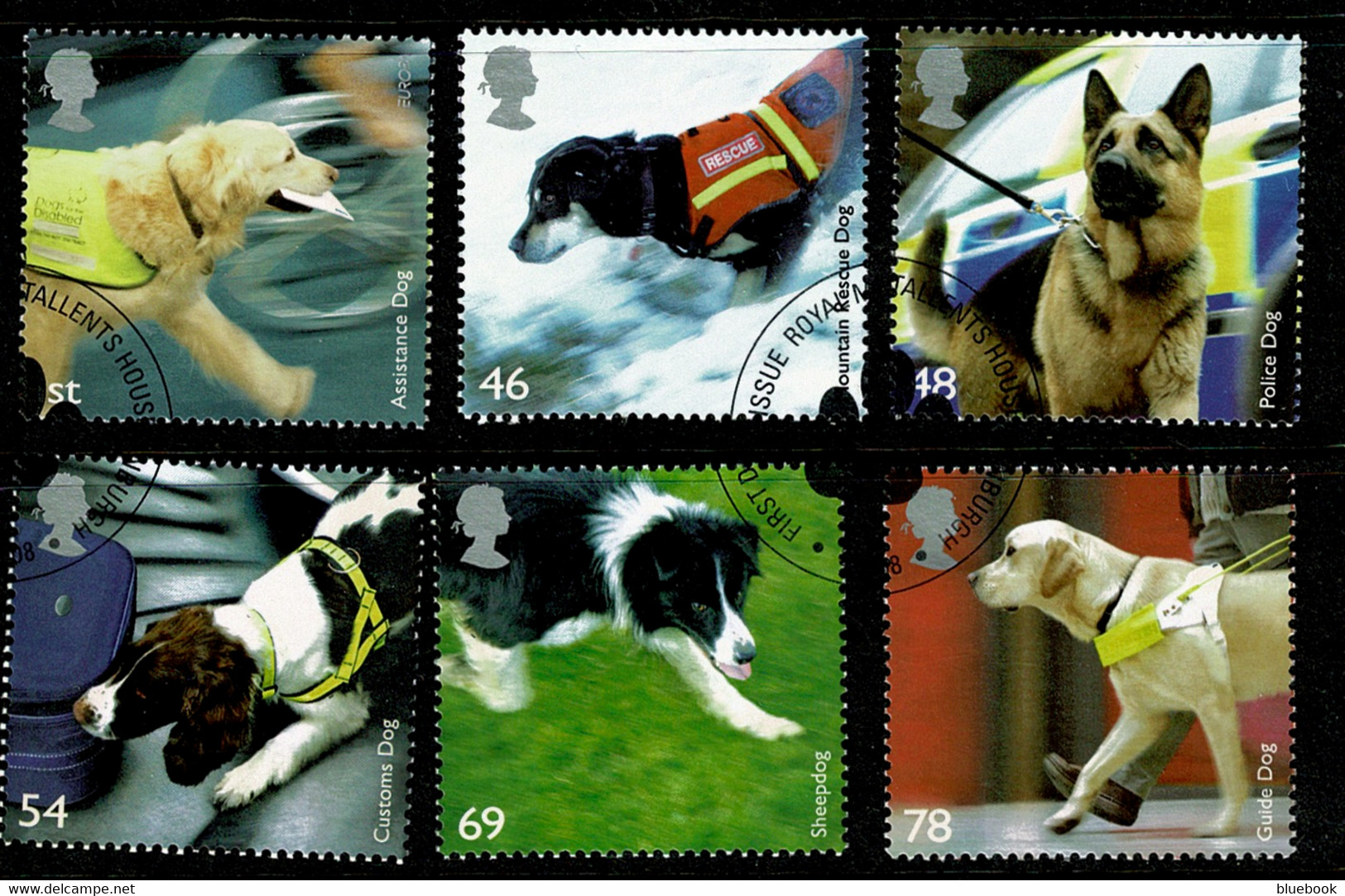 Ref 1568 - GB 2008 - Working Dogs  - SG 2806/2811 Used Set Of 6 Stamps - Gebruikt