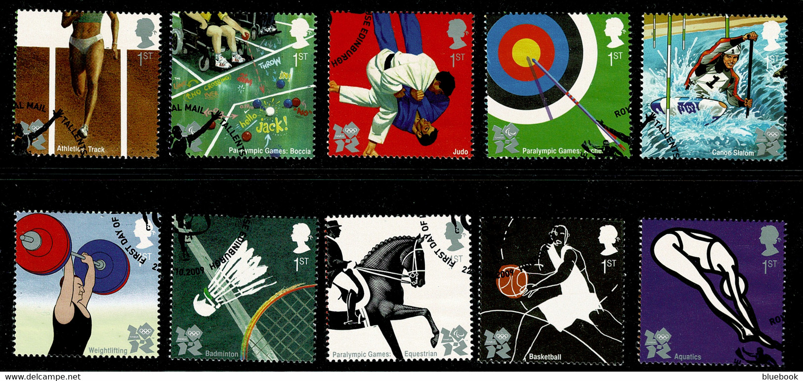 Ref 1568 - GB 2009 - Olympic & Paralymic Games  - SG 2981/2990 Used Set Of 10 Stamps - Used Stamps