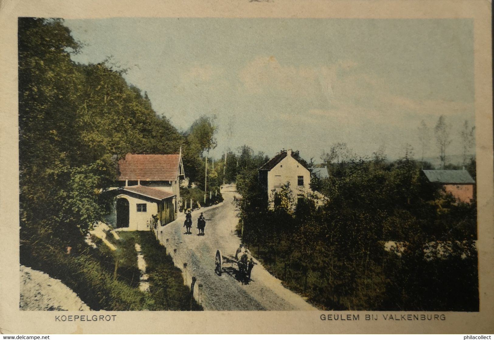 Geulem Bij Valkenburg // Koepelgrot (met Ossewagen Niet Met Man En Paard!!!!) 1922 Zeldzaam - Valkenburg