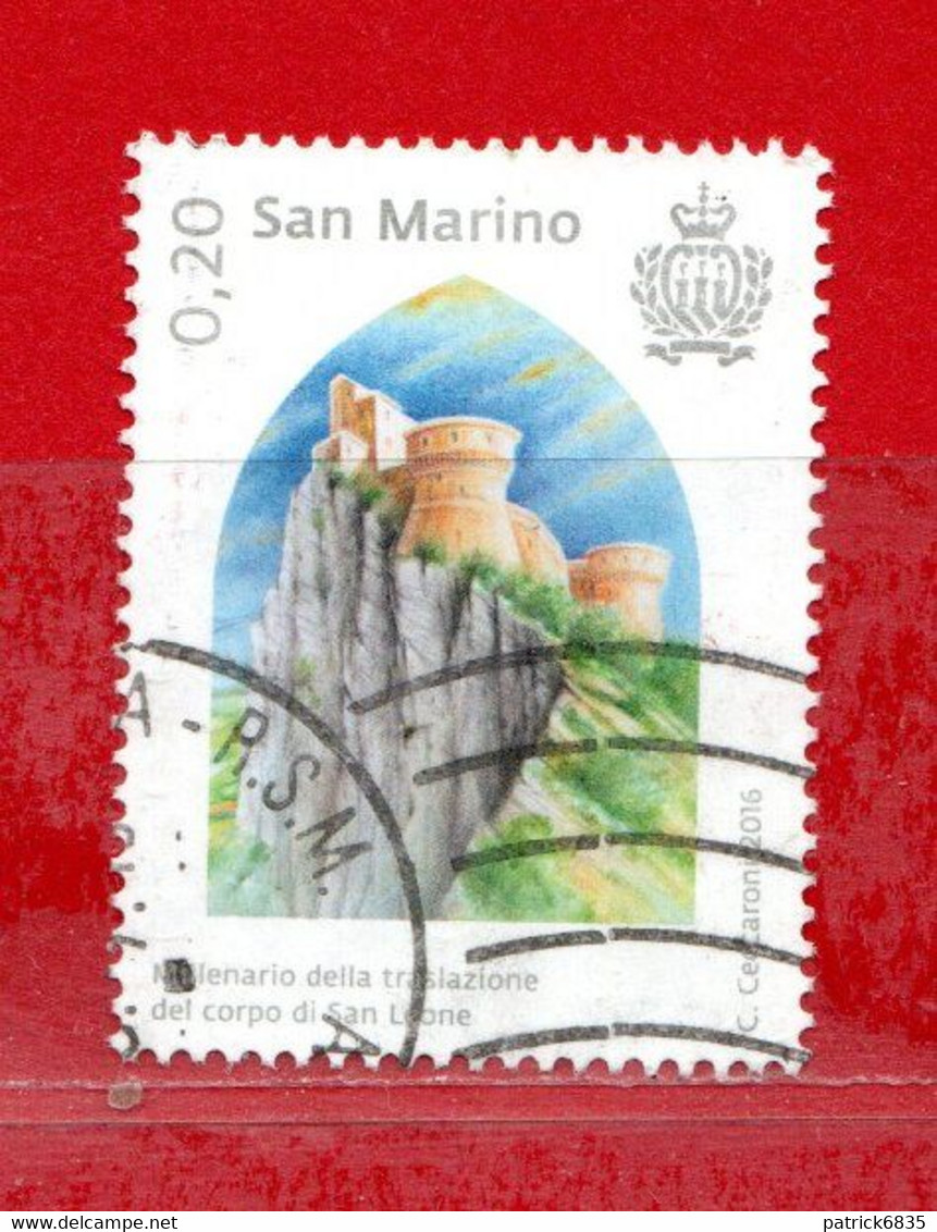 S.Marino °  2016 - Traslazione Del Corpo Di San LEONE. Unif. 2521. Usato. - Oblitérés