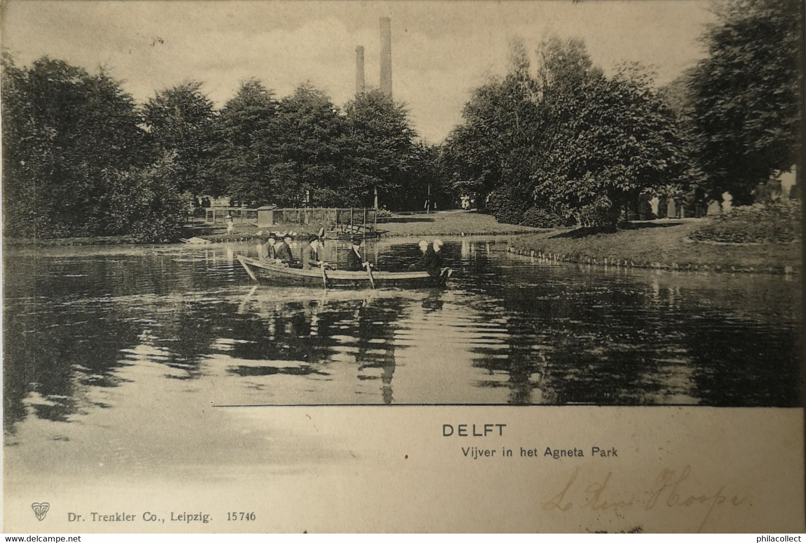 Delft // Vijver In Het Agneta Park (geanimeerd) 190? - Delft