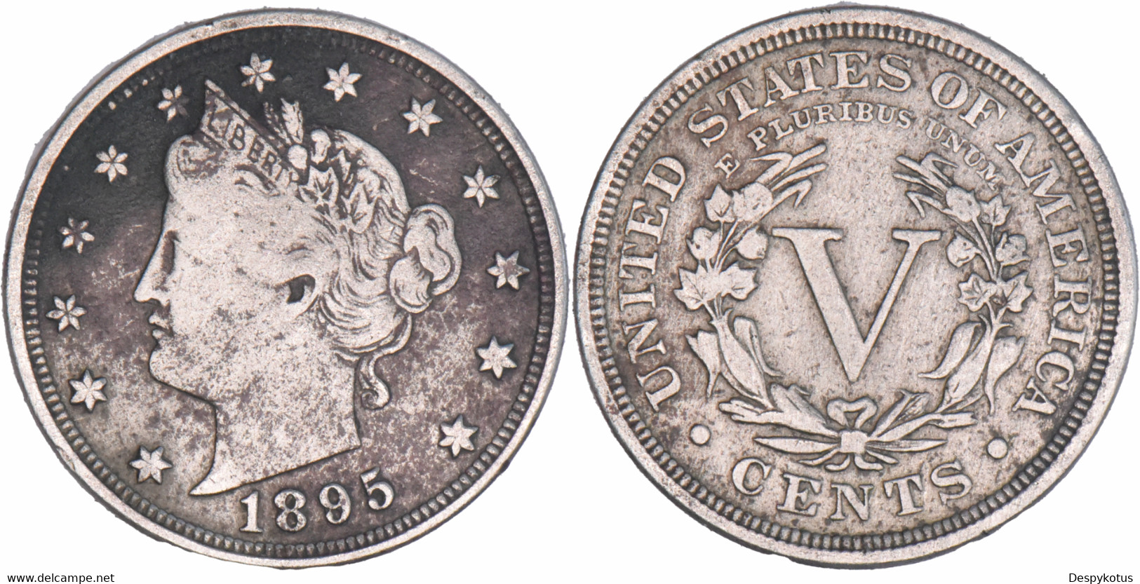 Etats-Unis - 1895 - Liberty Nickel - 07-144 - 1883-1913: Liberty (Libertà)