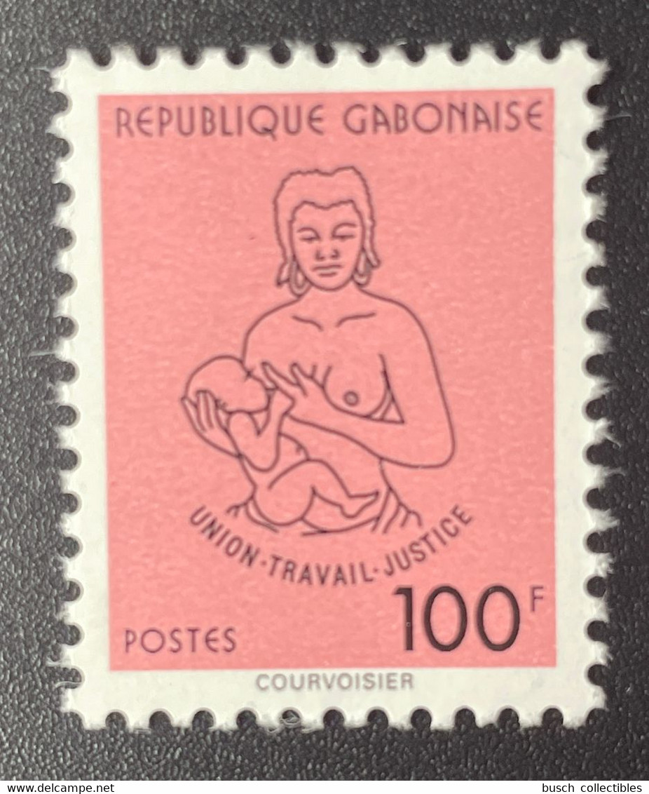 Gabon Gabun 1994 Mi. 1181 Union Travail Justice Série Courante Freimarke 100F Symboles Nationaux Courvoisier - Gabon (1960-...)