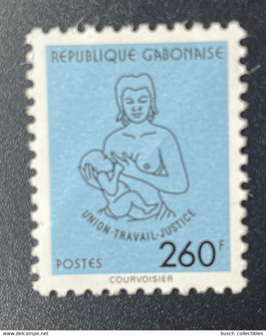 Gabon Gabun 1994 Mi. 1184 Union Travail Justice Série Courante Freimarke 260F Symboles Nationaux Courvoisier - Gabon (1960-...)