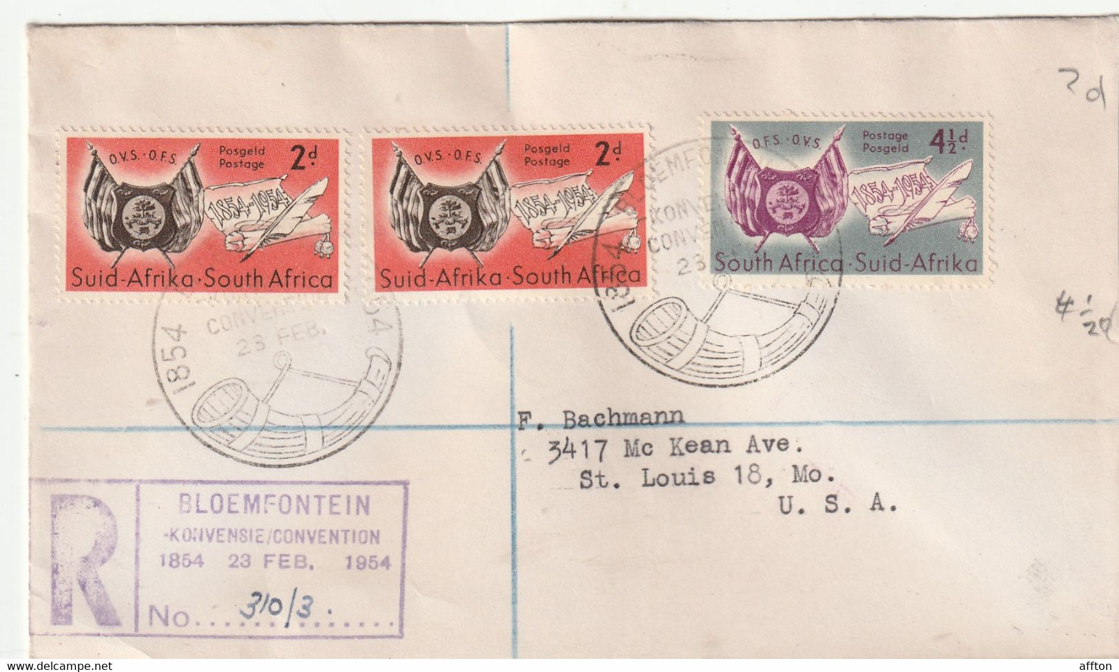 South Africa 1954 FDC - FDC