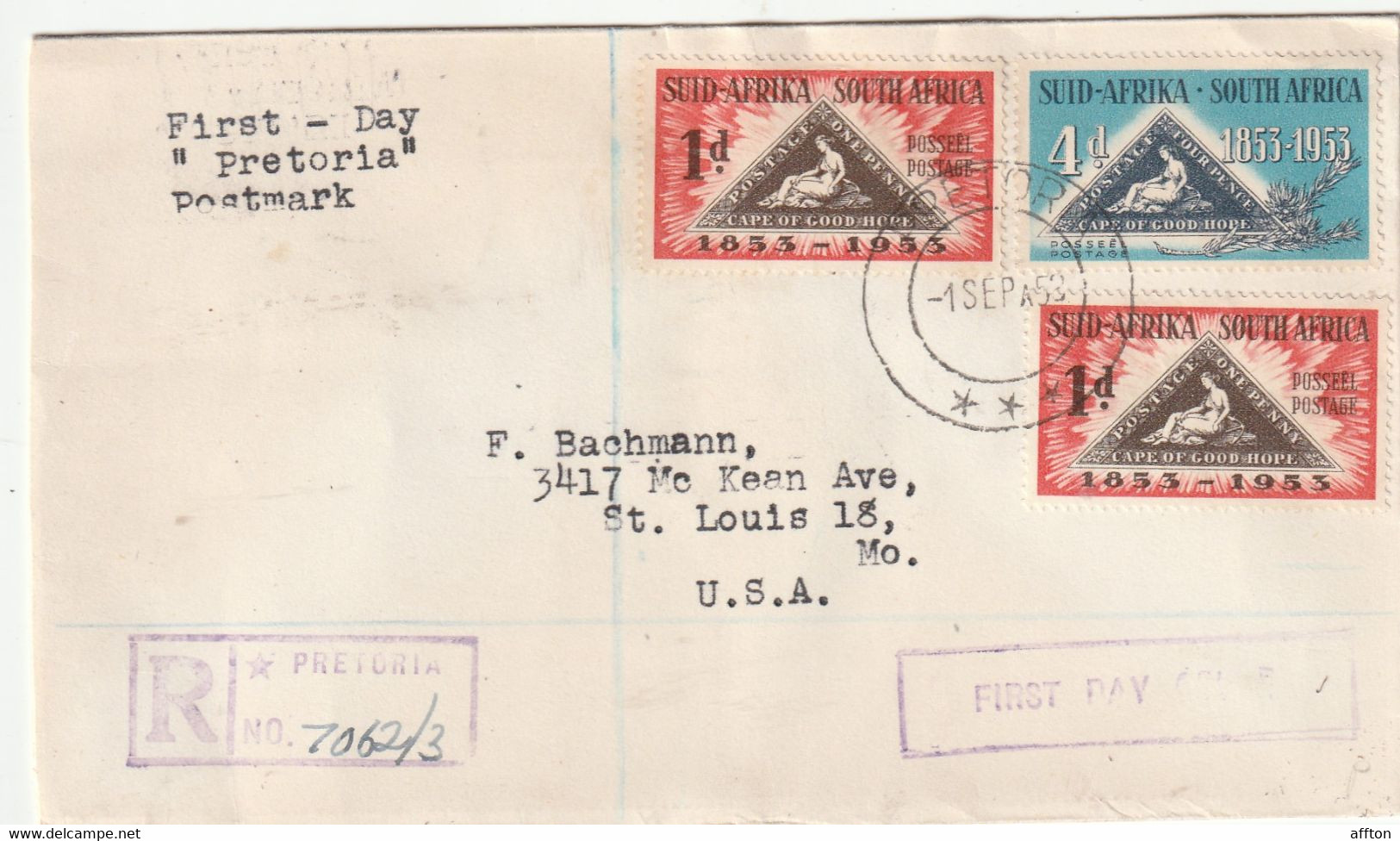 South Africa 1953 FDC - FDC
