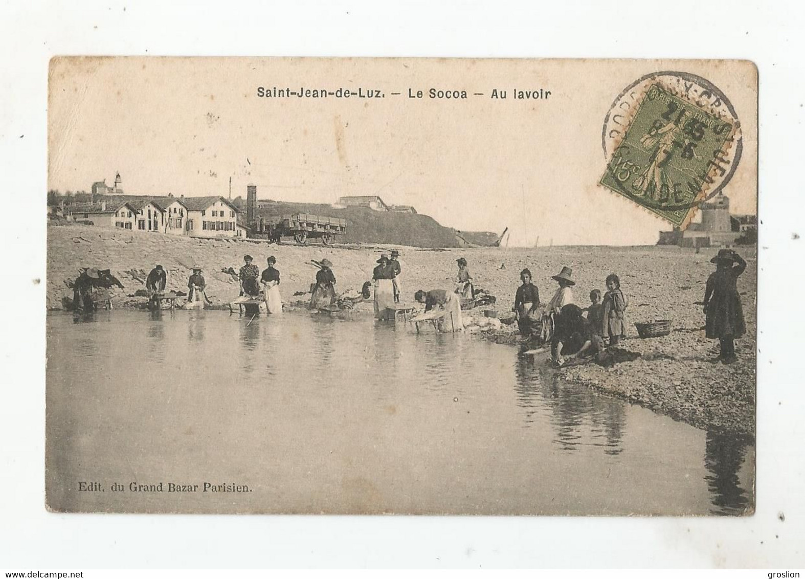 SAINT JEAN DE LUZ LE SOCOA AU LAVOIR (BELLE ANIMATION) 1917 - Saint Jean De Luz