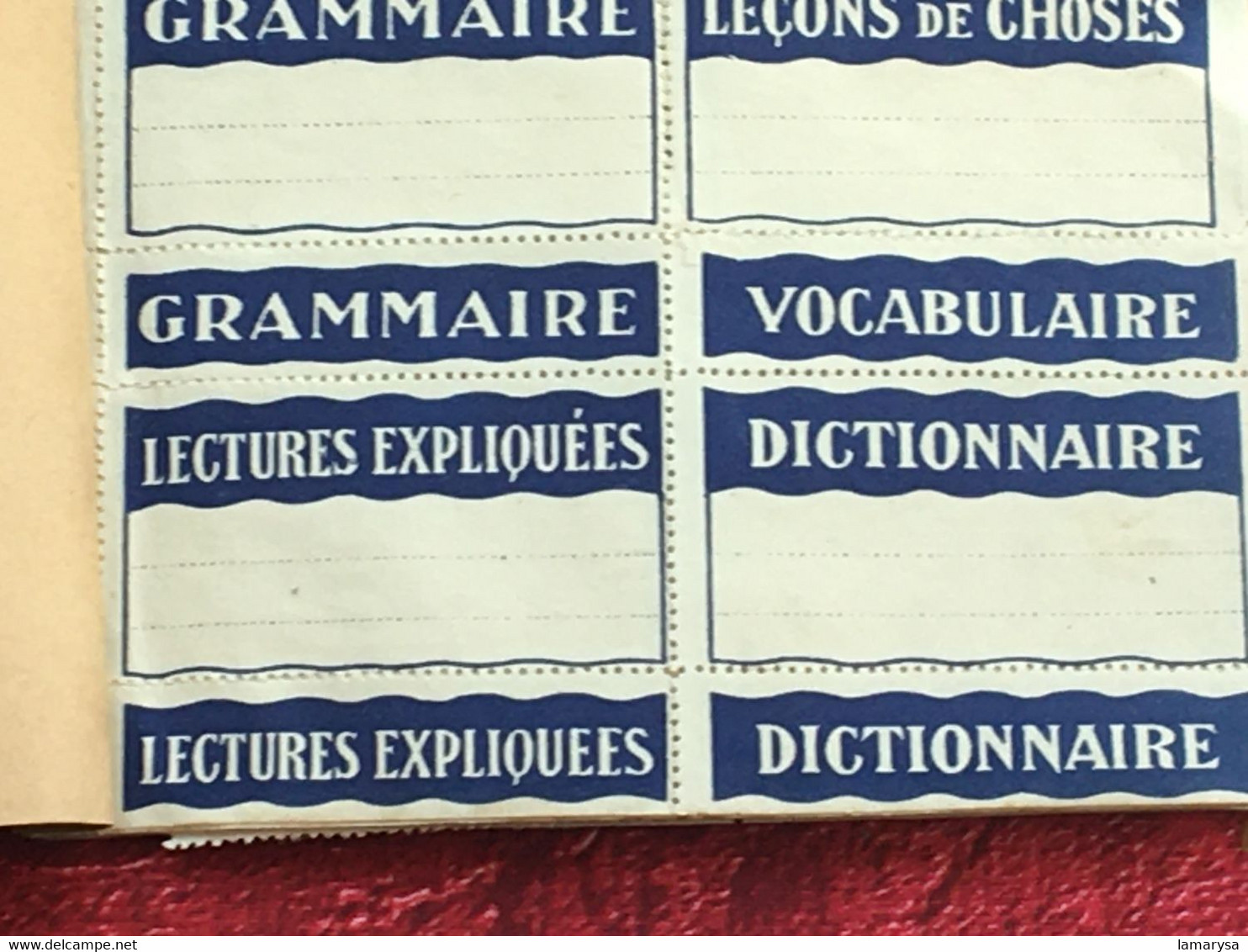 Vintage-☛ Étiquettes Pour Cahiers Et Livres D'études-Carnet Titres Les Plus Courants & Passe Partout. Ouvrage Spécial - Stempels