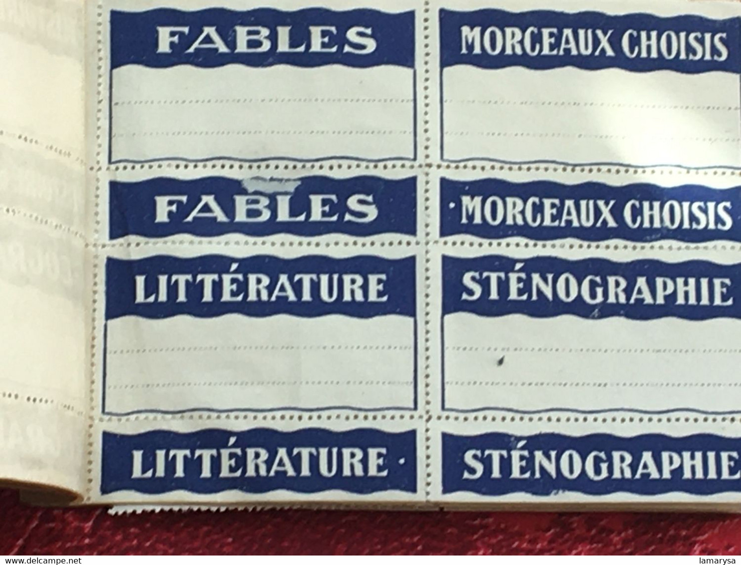 Vintage-☛ Étiquettes Pour Cahiers Et Livres D'études-Carnet Titres Les Plus Courants & Passe Partout. Ouvrage Spécial - Stempels
