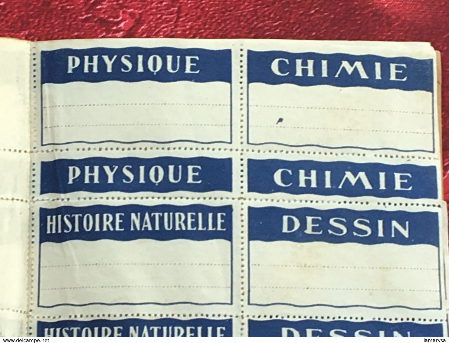 Vintage-☛ Étiquettes Pour Cahiers Et Livres D'études-Carnet Titres Les Plus Courants & Passe Partout. Ouvrage Spécial - Cachets