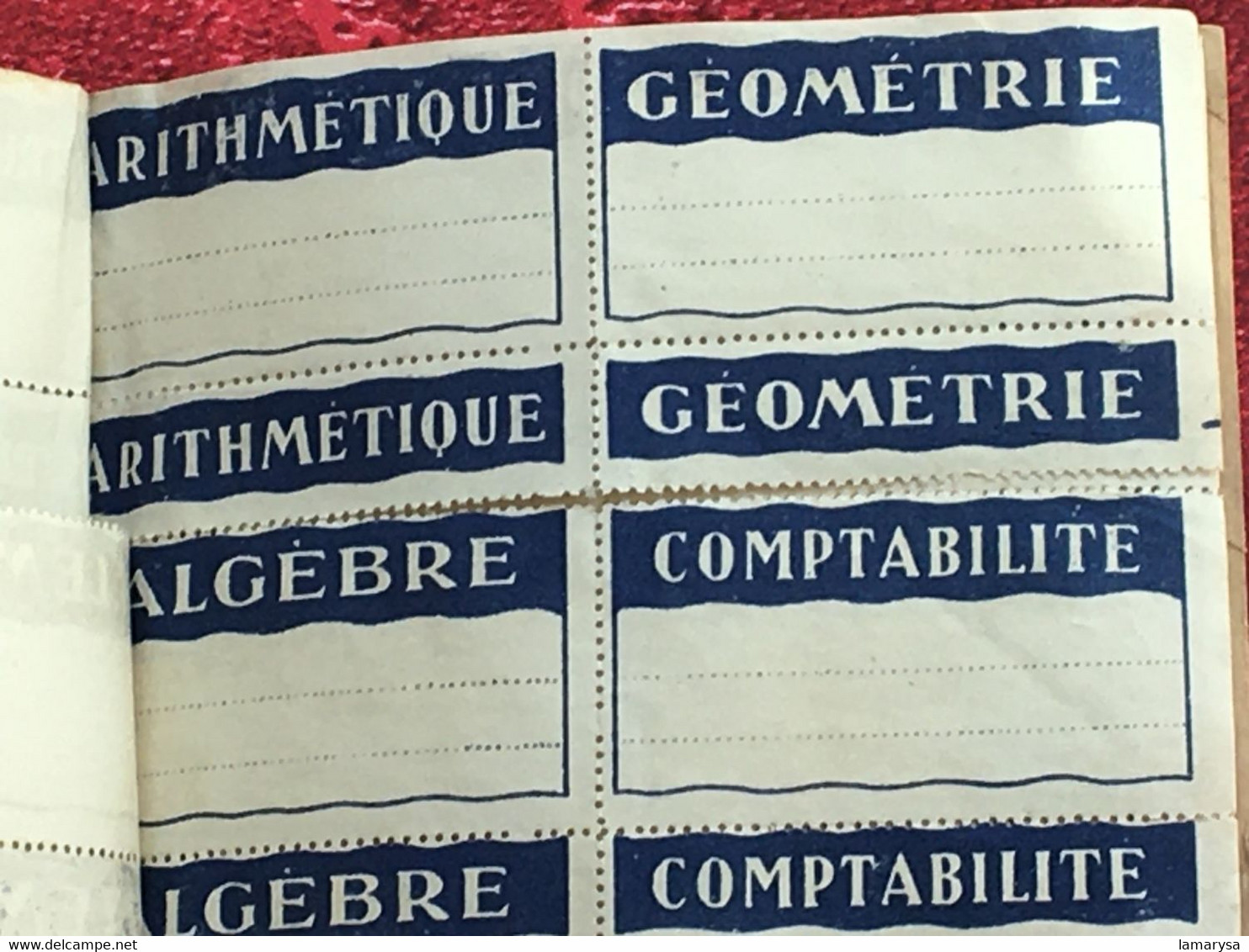 Vintage-☛ Étiquettes pour Cahiers et livres d'études-Carnet Titres les plus courants & passe partout. ouvrage spécial