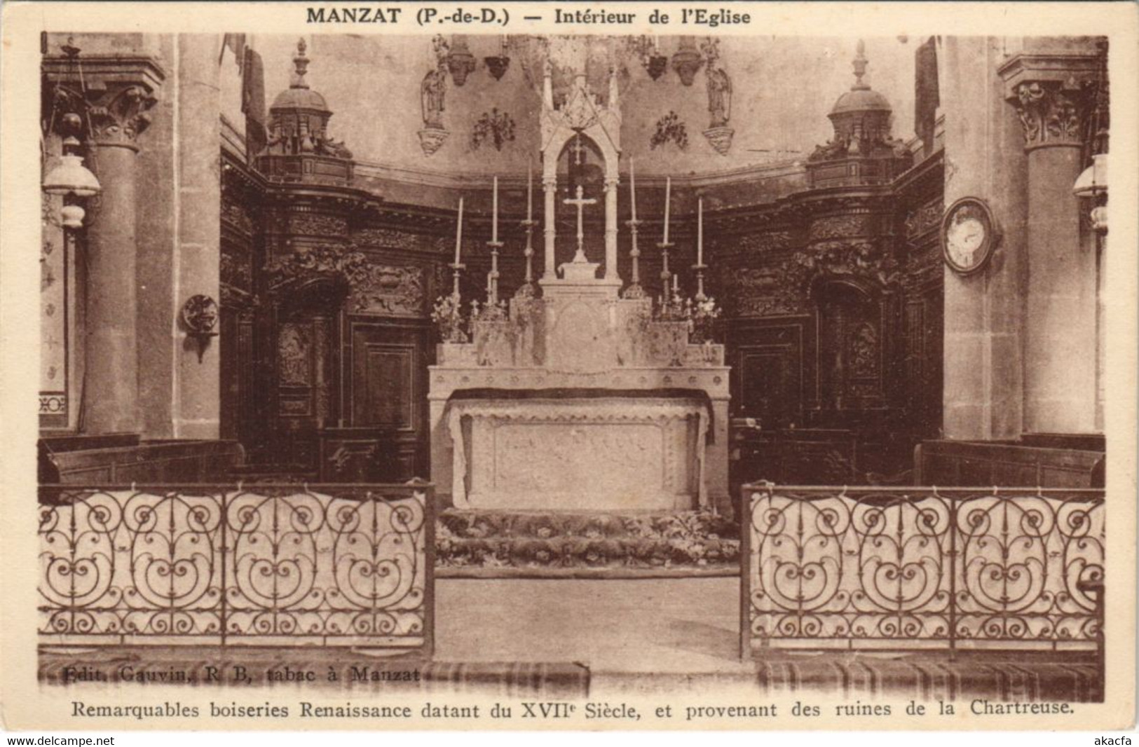 CPA MANZAT Interieur De L'Eglise (1252904) - Manzat