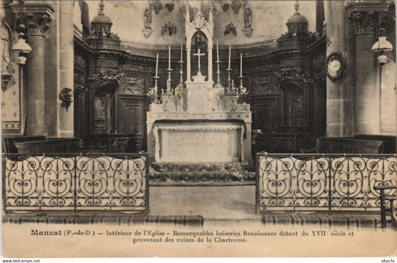CPA MANZAT Interieur De L'Eglise (1252905) - Manzat