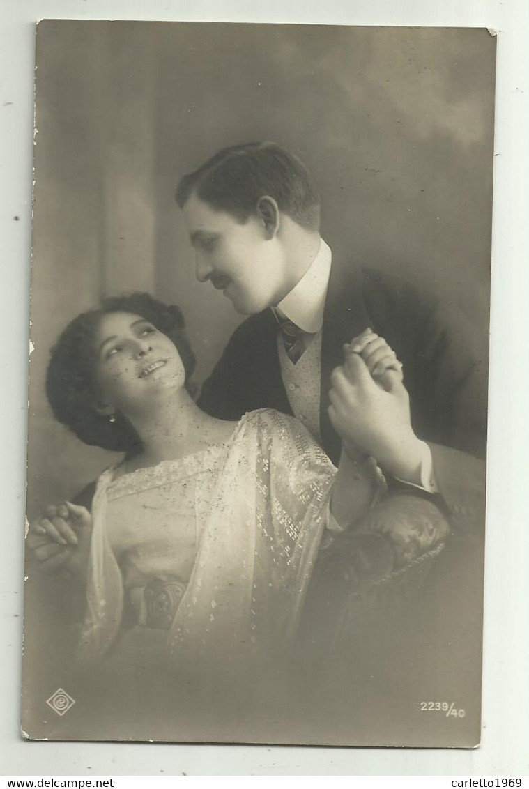 COPPIA INNAMORATI 1910  VIAGGIATA  FP - Couples