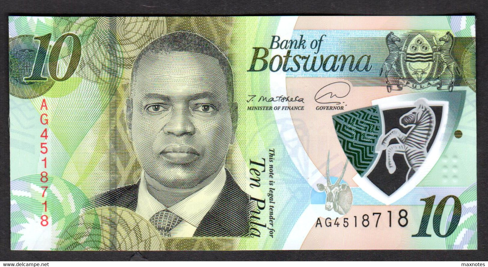 BOTSWANA : 10 Pula - P36 - UNC - Botswana