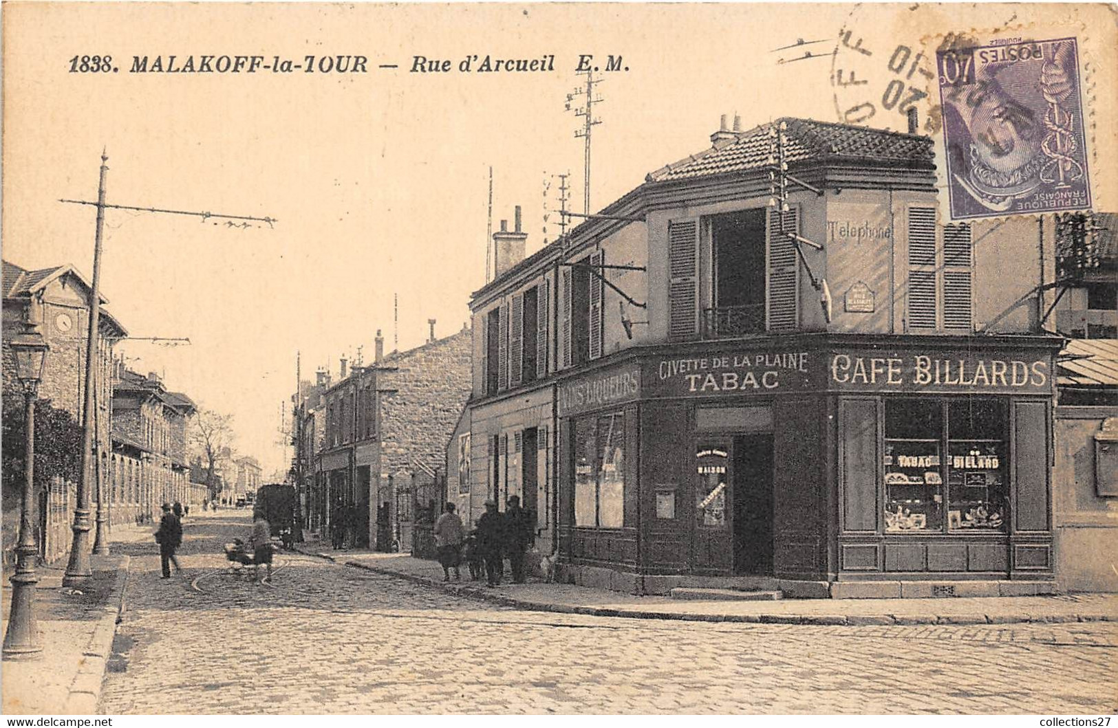 92-MALAKOFF-LA-TOUR- RUE D'ARCUEIL ( VOIR CAFE CIVETTE DE LA PLAINE ET TABAC ) - Malakoff