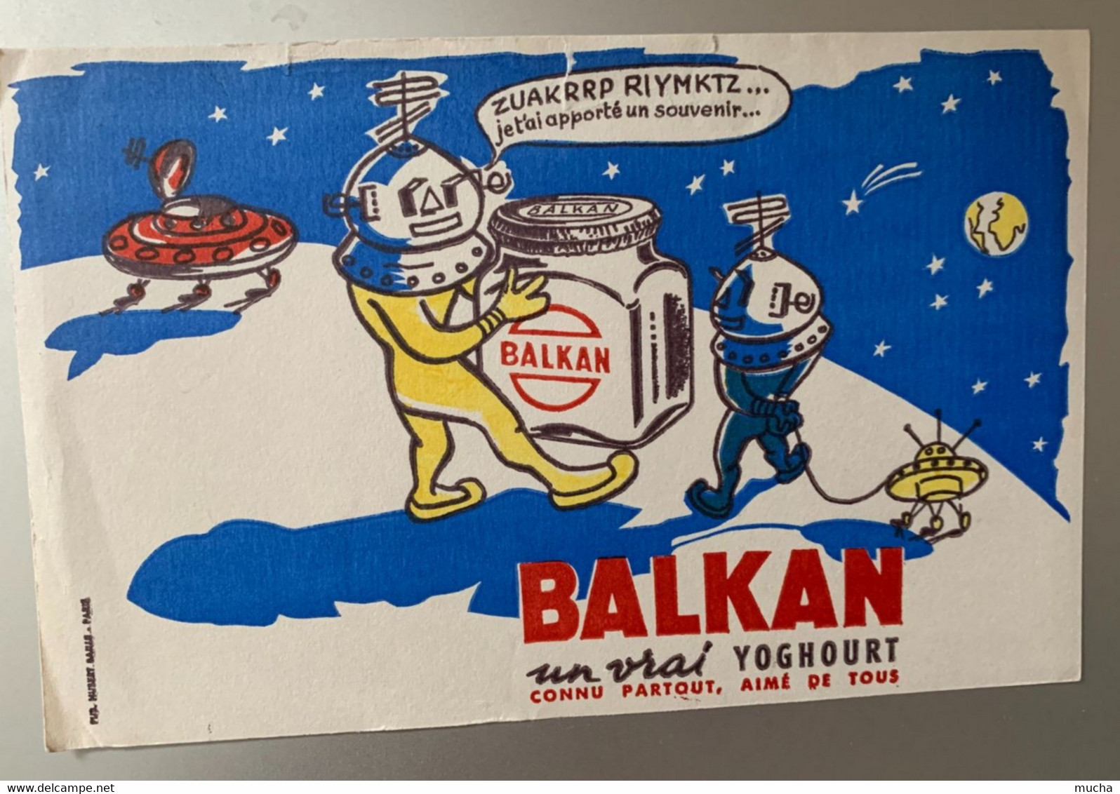 45 - Buvard Balkan Un Vrai Yoghourt Déchirure Sur Le Haut - Dairy