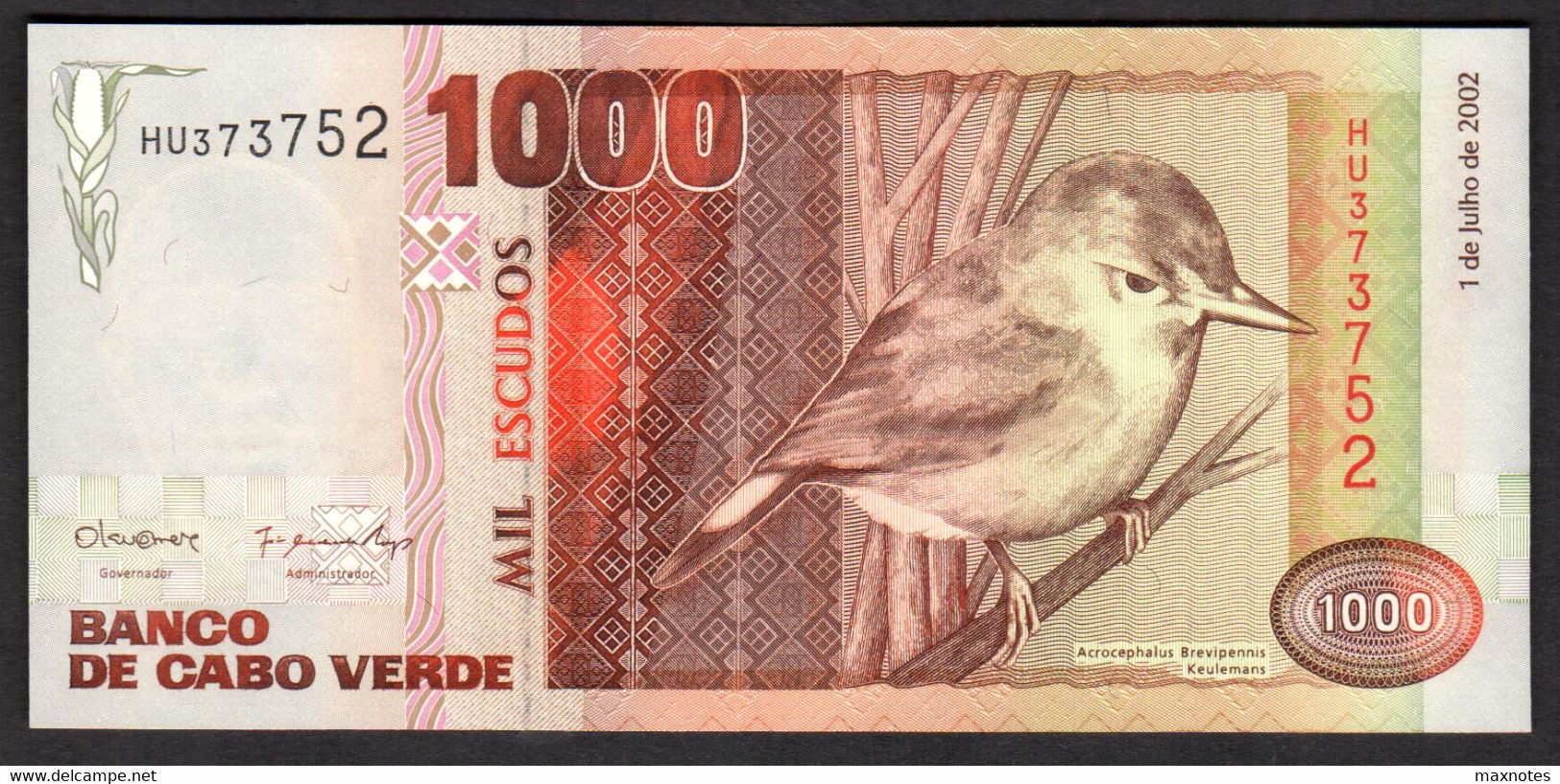 CAPE VERDE (CAPO VERDE) : 1000 Escudos - 2002 - UNC - Kaapverdische Eilanden