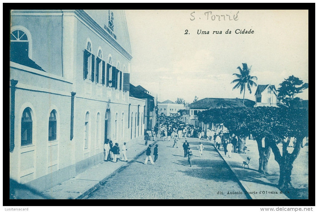 SÃO TOMÉ E PRÍNCIPE - Uma Rua Da Cidade  ( Ed. António Duarte D'Oliveira & C.ª Nº 2)carte Postale - Sao Tome And Principe