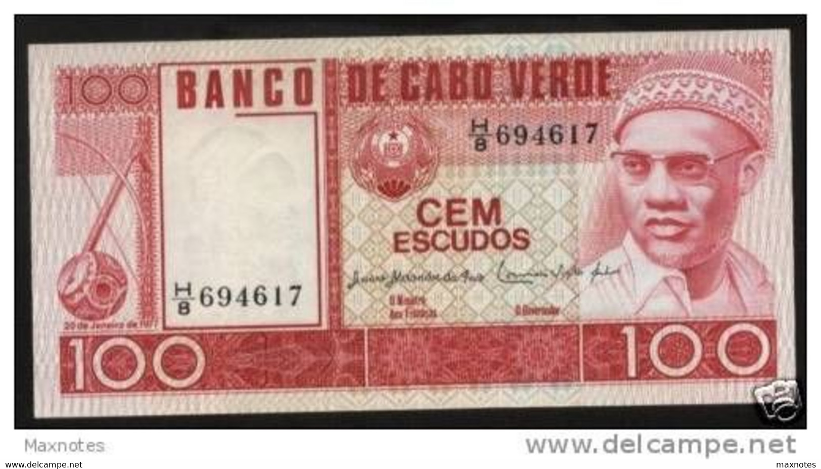 CAPE VERDE (CAPO VERDE) : 100 Escudos - 1977 - UNC - Capo Verde