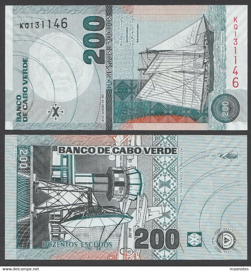 CAPE VERDE (CABO VERDE ) :  200 Escudos - 2005 - P68 - UNC - Kaapverdische Eilanden