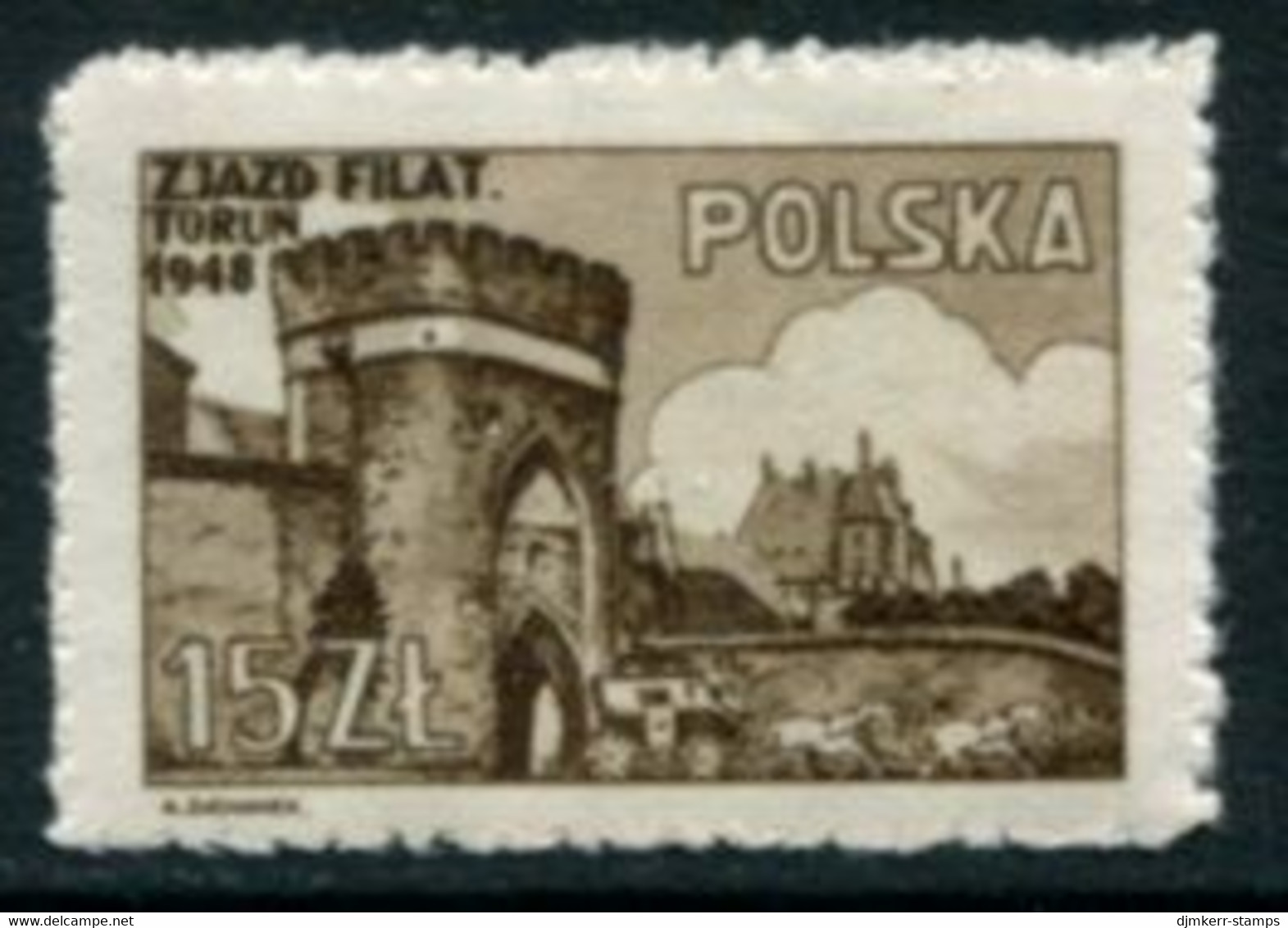 POLAND 1948  Torun Philatelic Congress, MNH / **.  Michel 503 - Unused Stamps