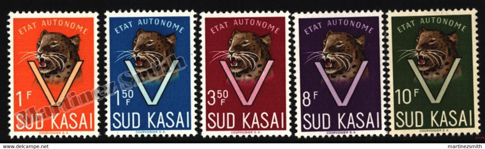 Congo - Sud Kasai Autonomy 1961 Yv. 20-24, Fauna, Leopard - MNH - Neufs