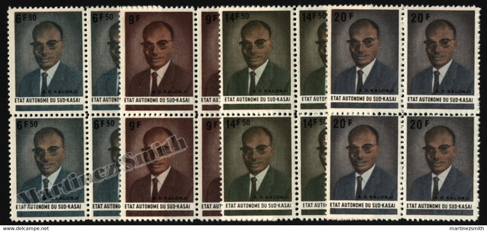 Congo - Sud Kasai Autonomy 1961 Yv. 25-28, Portrait Abert Kalonji Father Of Independence - Block Of 4 - MNH - Neufs