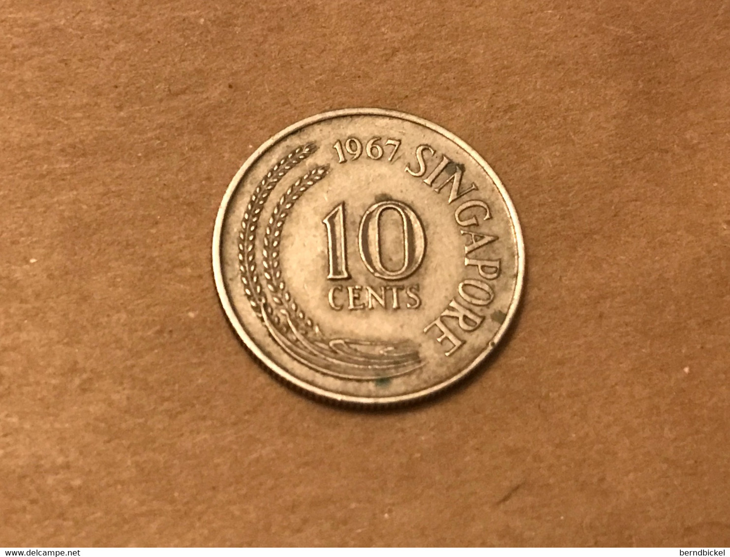 Münze Münzen Umlaufmünze Singapur 10 Cents  1967 - Singapour