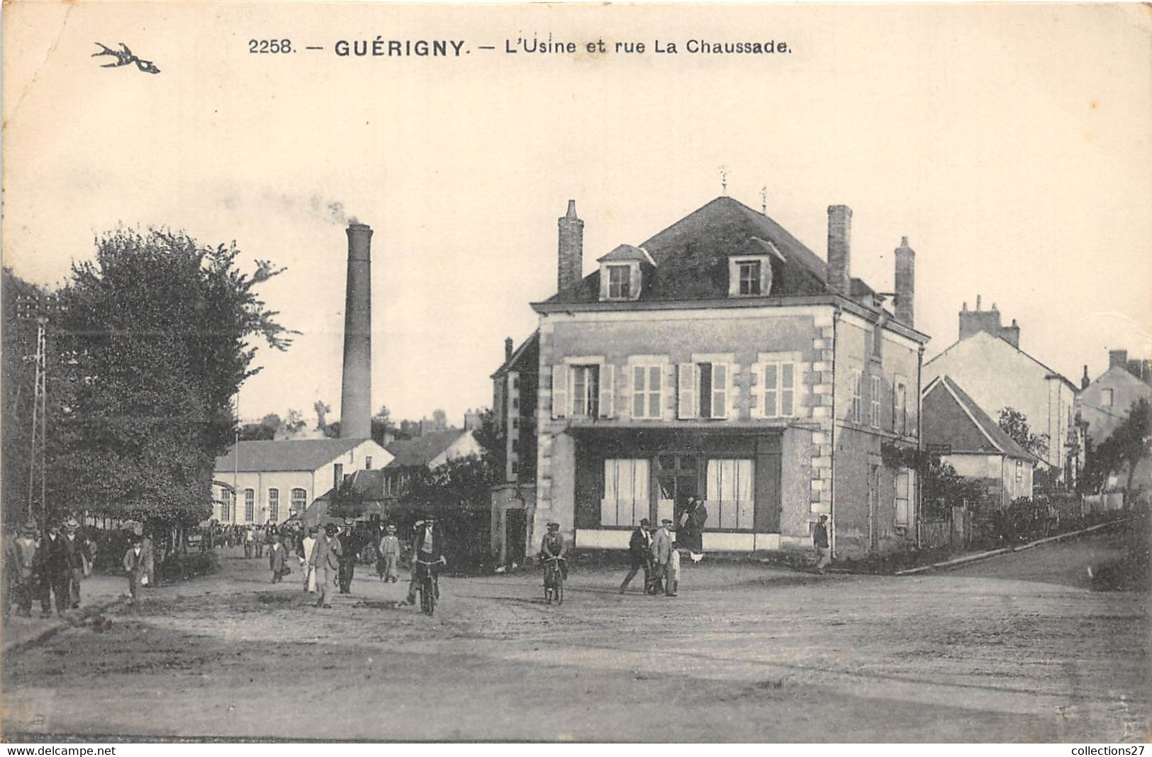 58-GUERIGNY- L'USINE ET RUE LA CHAUSSADE - Guerigny