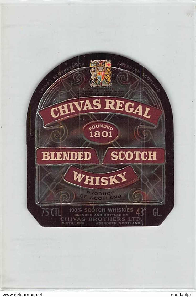 014375 "SCOZIA - CHIVAS BROTHERS LTD 1801 - CHIVAS REGAL BLENDED SCOTCH SHISKY" ETICH IV QUARTO XX SEC - Whisky