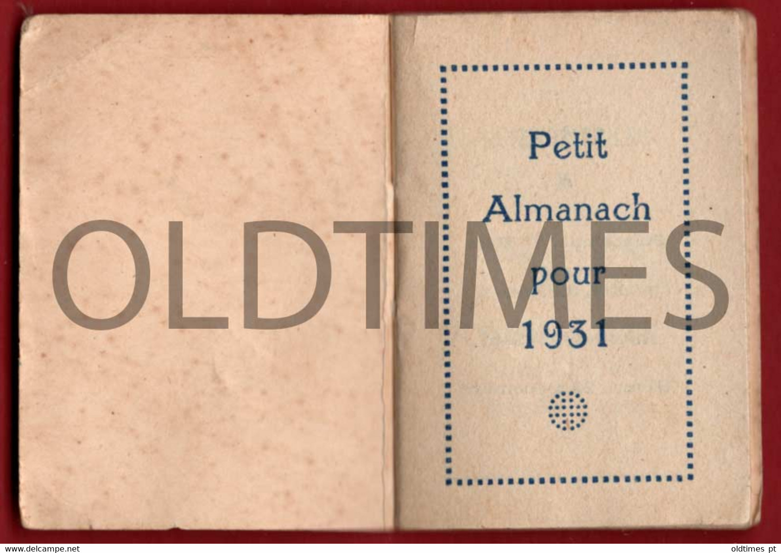 FRANCE -  PETITE ALMANACH - MINIATURE CALENDAR 1931 - Petit Format : 1901-20