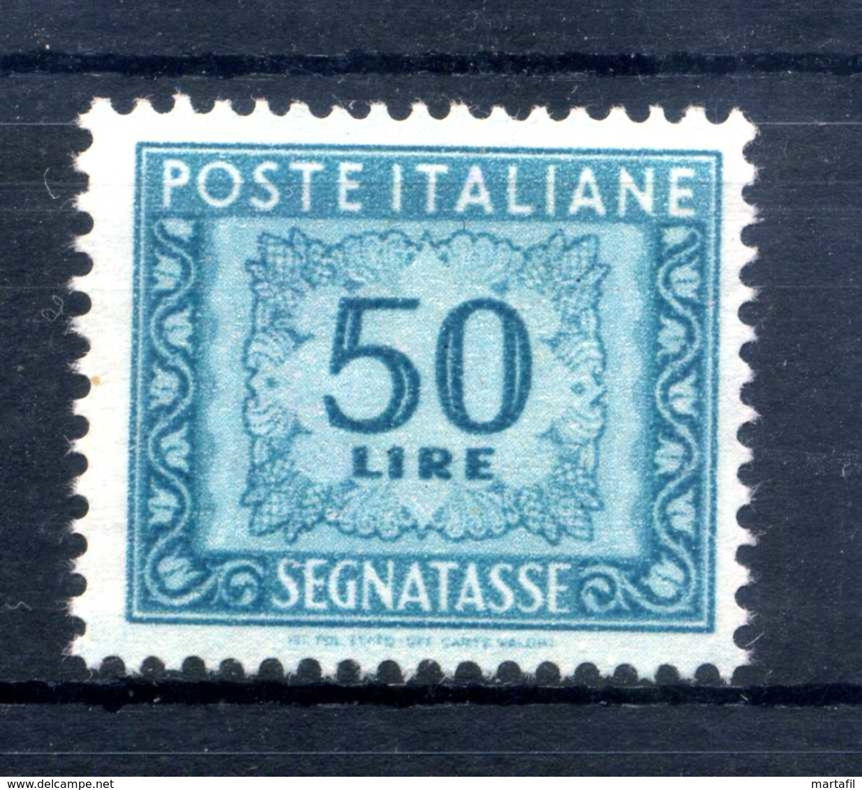 1947-54 ITALIA SEGNATASSE N.108 (*) 50 Lire Senza Gomma Filigrana Ruota - Segnatasse